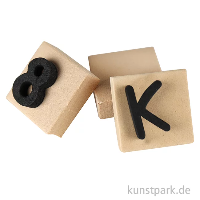 Artikelbild 2 des Artikels “Schaumstoff-Stempel - Buchstaben + Zahlen, 3x3 cm, 41 Stück “