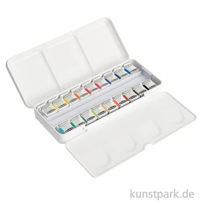 Artikelbild 2 des Artikels “Schmincke AKADEMIE Aquarellkasten mit Pinselhalter, 18 x 1/2 Näpfchen “