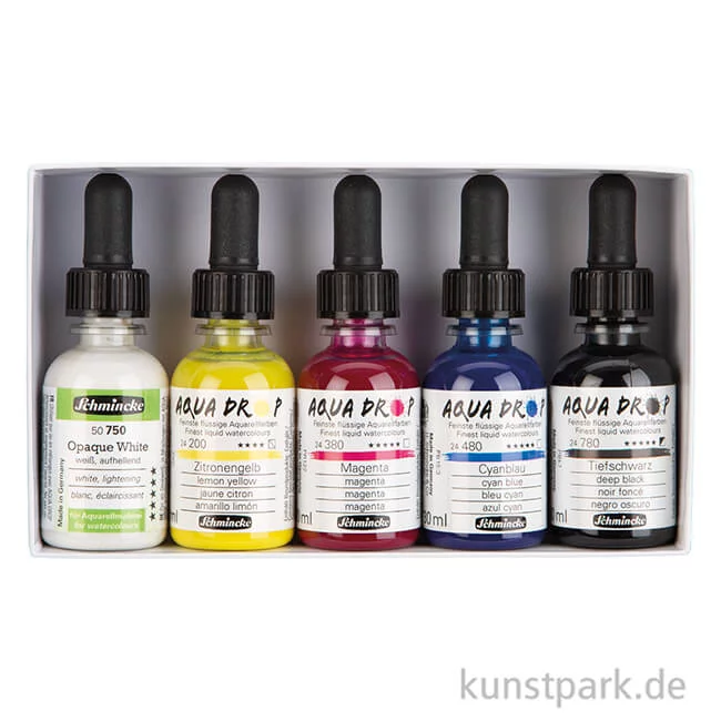 Artikelbild 2 des Artikels “Schmincke AQUA Drop Set, Basic, 5 x 30 ml “