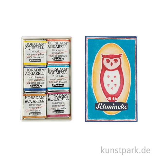 Artikelbild 2 des Artikels “Schmincke HORADAM Aquarell Set, Streichholzschachtel, 6 x 1/2 Näpfe “