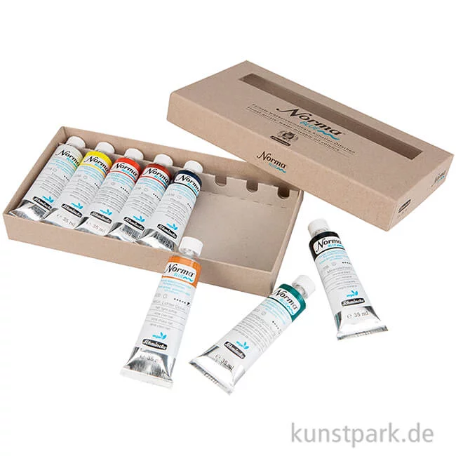 Artikelbild 2 des Artikels “Schmincke NORMA Blue - wasservermalbare Ölfarben, Kartonset, 8 x 35 ml “