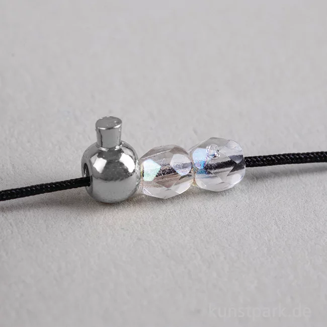 Artikelbild 2 des Artikels “Schmuck Positionierungsperle Rund, Silber, 3,5 x 3 mm, 10 Stück “