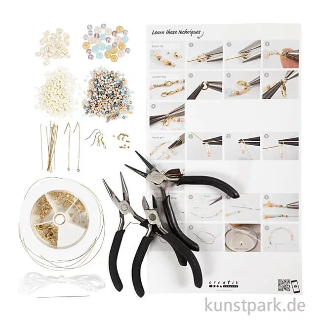 Artikelbild 2 des Artikels “Schmuck Starter Bastelset mit viel Zubehör - Klassische Perlen “