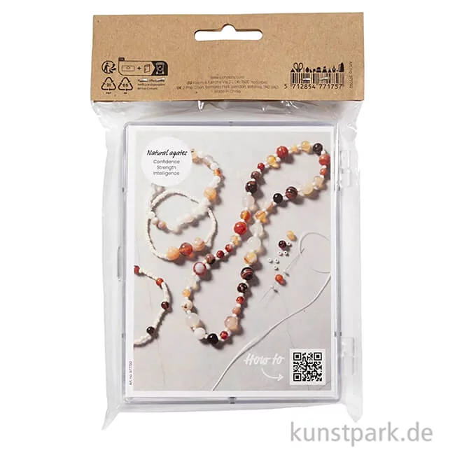 Artikelbild 2 des Artikels “Schmuckperlen Mix mit Zubehör, Achate, Beige, Braun, Weiß “