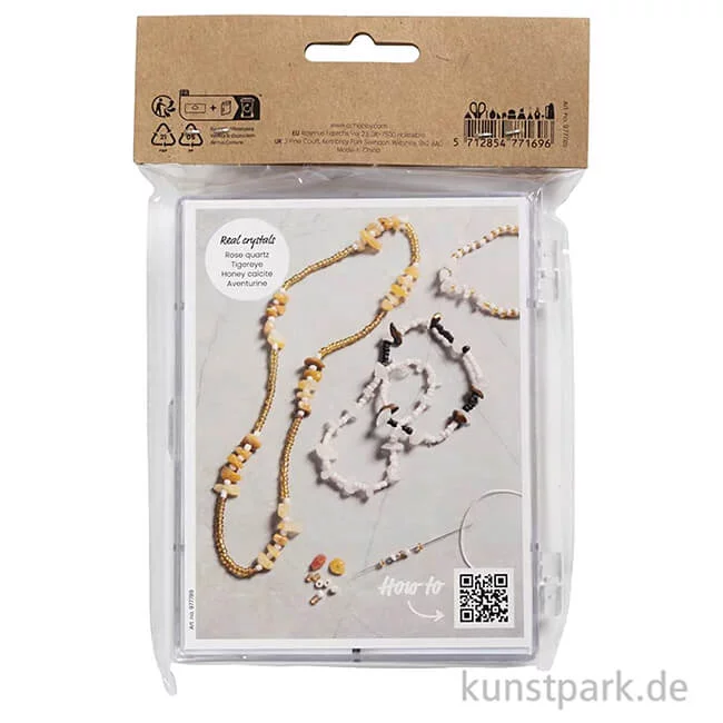 Artikelbild 2 des Artikels “Schmuckperlen Mix mit Zubehör, Kristalle, Beige, Braun, Rosa, Schwarz “