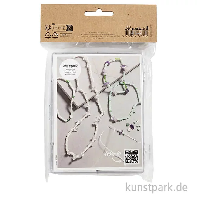 Artikelbild 2 des Artikels “Schmuckperlen Mix mit Zubehör, Kristalle, Grün, Lila, Weiß “