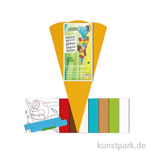 Artikelbild 2 des Artikels “Schultüten-Bastelset Mini - Faultier, mit umfangreichem Zubehör “