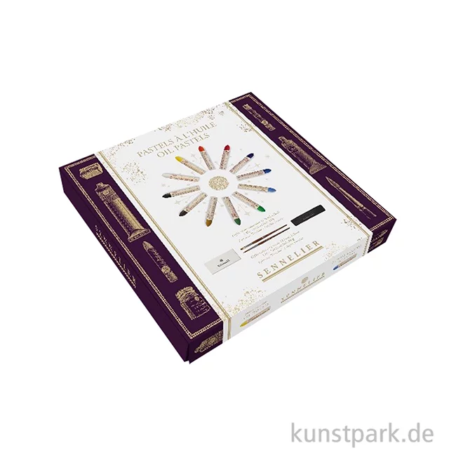 Artikelbild 2 des Artikels “Sennelier Geschenkbox mit 12 Ölpastellen, Papier + Pinseln “