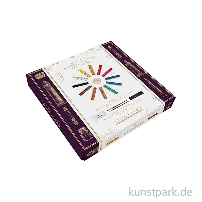 Artikelbild 2 des Artikels “Sennelier Geschenkbox mit 12 Softpastellen, Papier + Pinseln “