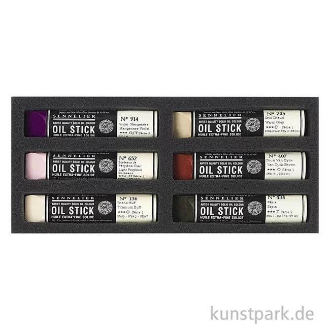 Artikelbild 2 des Artikels “Sennelier Ölsticks - 6er Set, dunkle Portraitfarben “