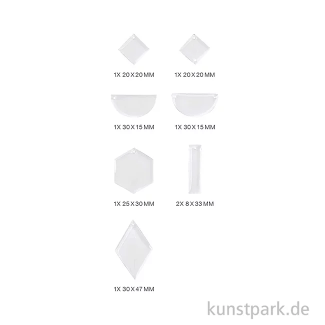 Artikelbild 2 des Artikels “Silikon Gießform - Anhänger, Geometrisch “