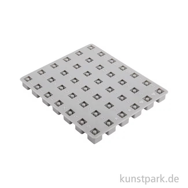 Artikelbild 2 des Artikels “Silikon Gießform - Buchstaben Perlen mit Zahlen, 42 Motive, 10 x 10 mm “