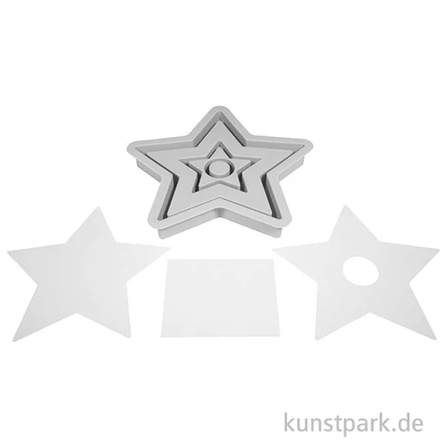 Artikelbild 2 des Artikels “Silikon Gießform - Kerzenständer Stern, 18,5 x 18,5 x 2,5 cm “