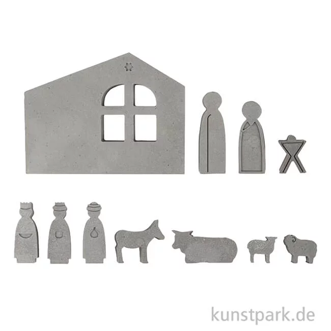 Artikelbild 2 des Artikels “Silikon Gießform - Krippe, 2-teilige Form mit 11 Motiven “