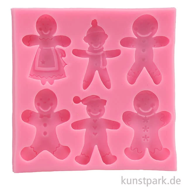 Artikelbild 2 des Artikels “Silikon-Gießform - Lebkuchen Figuren, 9,5 x 9,5 cm “