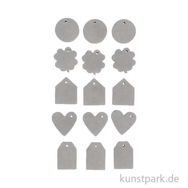 Artikelbild 2 des Artikels “Silikon Gießform - Mini Anhänger, 15 Motive, 14,5 x 26 x 1 cm “