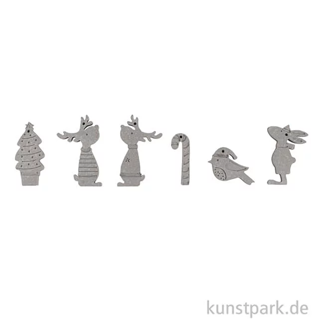 Artikelbild 2 des Artikels “Silikon Gießform - Rentierfreunde, 6 Motive, 14,5 x 26 x 1 cm “