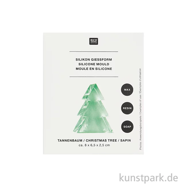 Artikelbild 2 des Artikels “Silikon Gießform - Tannenbaum Figur, 80 x 65 x 25 mm “