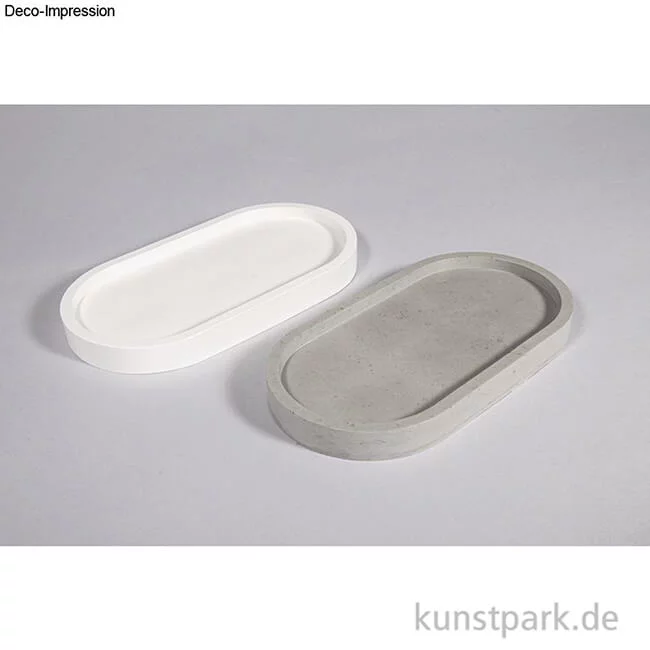Artikelbild 2 des Artikels “Silikon Gießform - Untersetzer Oval, 17,8 x 9,5 x 1,6 cm “