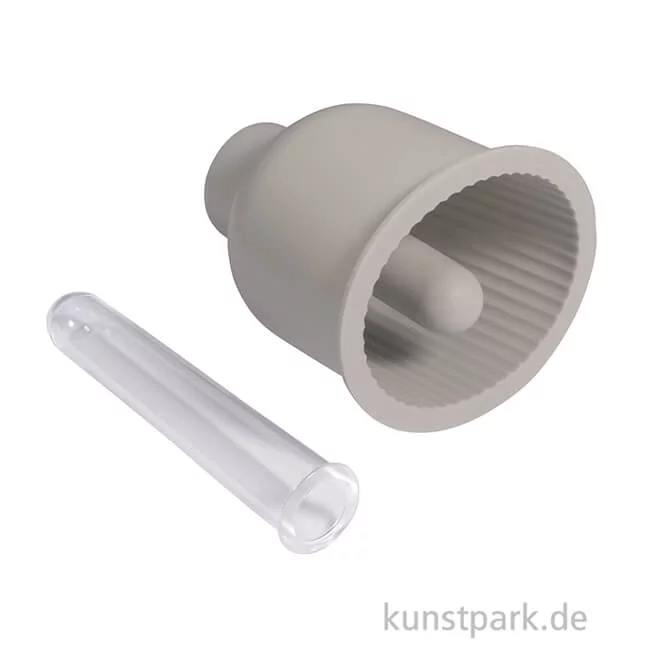 Artikelbild 2 des Artikels “Silikon Gießform - Vase geriffelt, Durchmesser 8,3 cm, Höhe 9,5 cm “