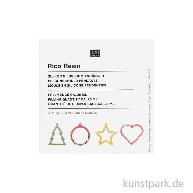 Artikelbild 2 des Artikels “Silikon Gießform - Weihnachtsanhänger, 4 Motive “