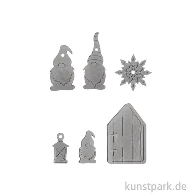 Artikelbild 2 des Artikels “Silikon Gießform - Wichtel, 6 Motive, 14,5 x 26 x 1 cm “