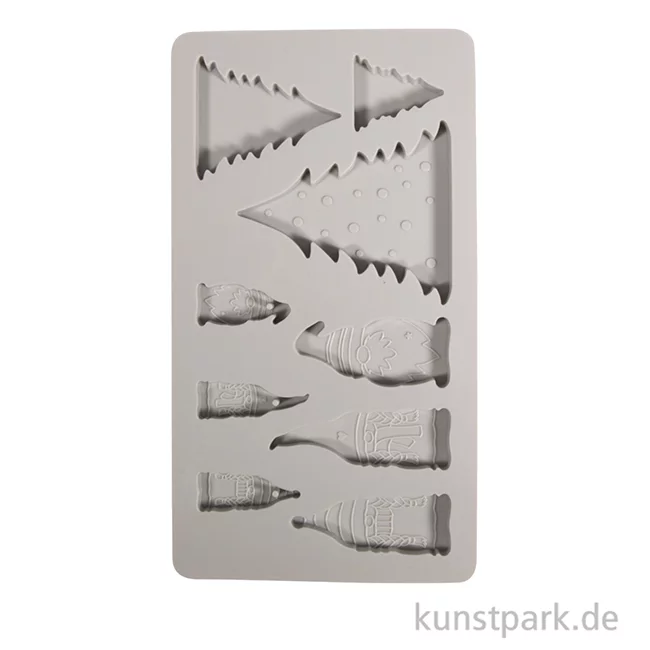 Artikelbild 2 des Artikels “Silikon Gießform - Wichtelfamilie, 9 Motive, 14,5 x 26 x 1 cm “