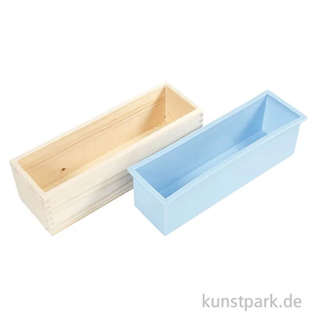 Artikelbild 2 des Artikels “Holzrahmen mit Silikonform für 1500 ml Gießmasse “