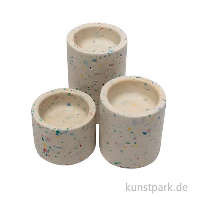 Artikelbild 2 des Artikels “Silikonform Set - 3 Kerzenhalter, Höhe 40 / 58 / 78 mm “