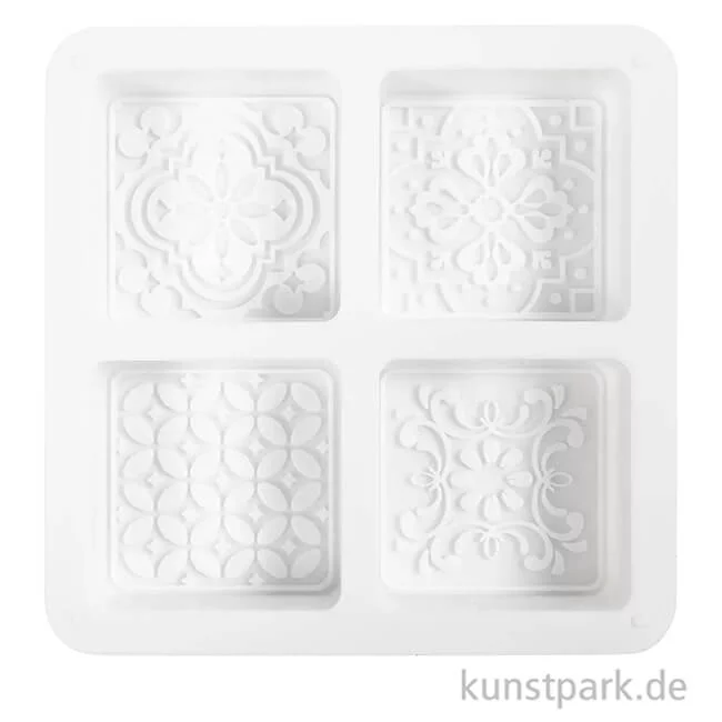 Artikelbild 2 des Artikels “Silikonformen, Quadratisch, Design, 6,8 x 2,4 cm, 4 Stück “