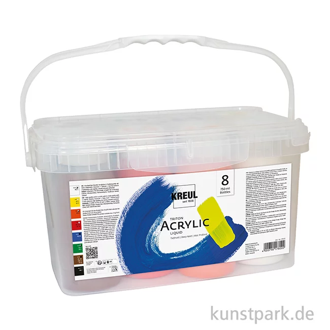 Artikelbild 2 des Artikels “KREUL TRITON Acrylfarben Set - Power Pack, 8 x 750 ml “