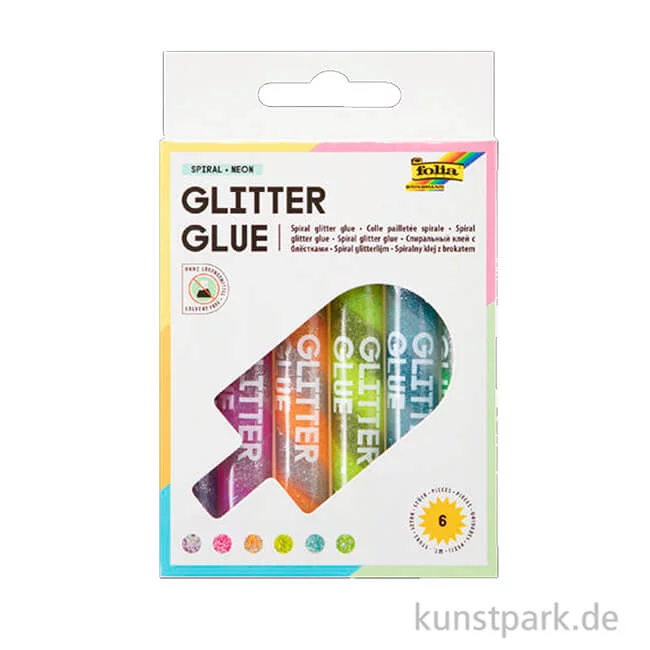 Artikelbild 2 des Artikels “Spiral Glitter-Glue Neon, 6 x 10,5 ml, farbig sortiert “