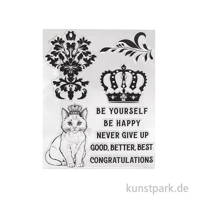Artikelbild 2 des Artikels “Stamperia Acrylic Stamps - Alterego Crown and Cat, 14 x 18 cm “