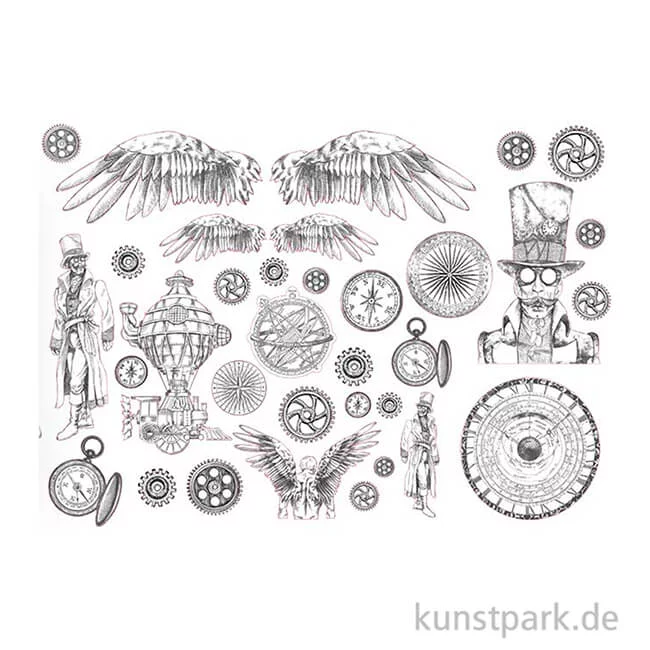 Artikelbild 2 des Artikels “Stamperia Clear Die Cuts - Sir Vagabond, 34 Stanzteile aus Kunststoff “