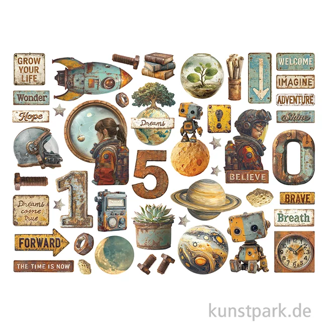 Artikelbild 2 des Artikels “Stamperia Die Cuts -  A New Beginning, 45 Stanzteile “