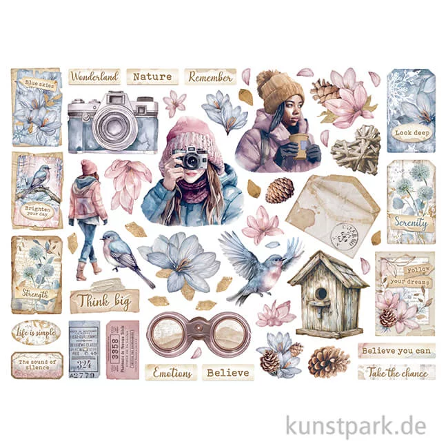 Artikelbild 2 des Artikels “Stamperia Die Cuts - Create Happiness Dewdrops, 53 Stanzteile “