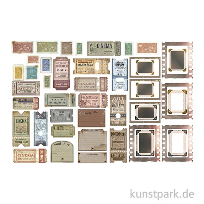 Artikelbild 2 des Artikels “Stamperia Ephemera Aufkleber - Create Happiness Tickets “