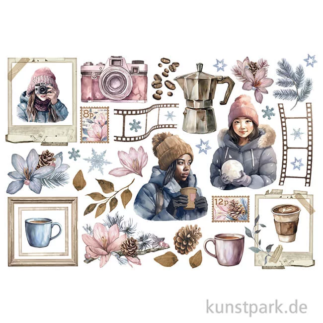 Artikelbild 2 des Artikels “Stamperia Ephemera Aufkleber - Create Happiness Dewdrops “