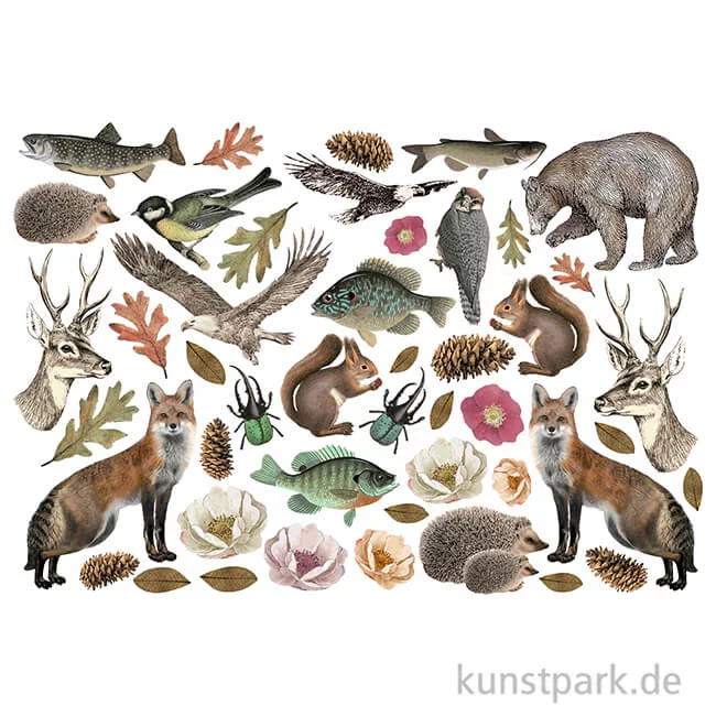 Artikelbild 2 des Artikels “Stamperia Ephemera Aufkleber - Forest “