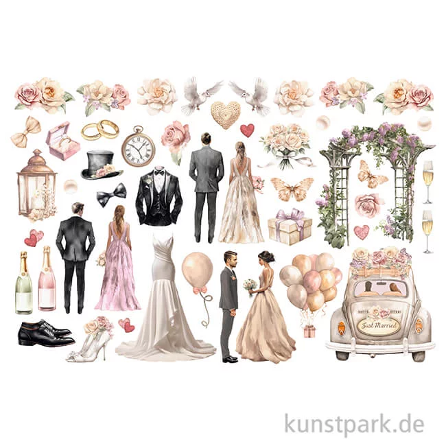 Artikelbild 2 des Artikels “Stamperia Ephemera Aufkleber - Romance Forever Ceremony Edition “