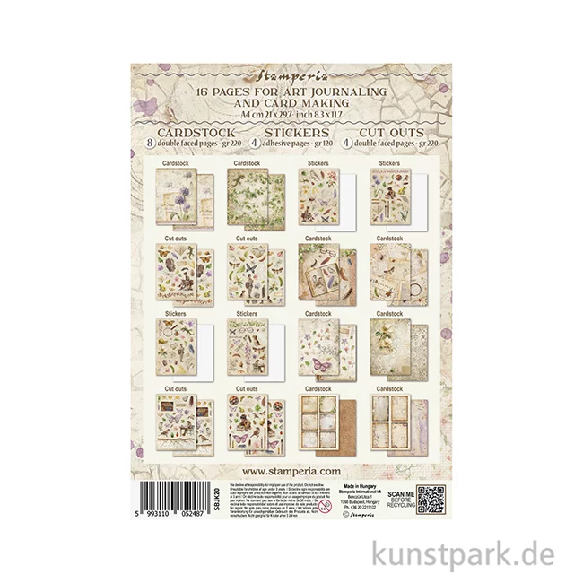 Artikelbild 2 des Artikels “Stamperia Junk Journal Set, 16 Blatt, A4 - All Around “
