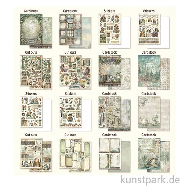 Artikelbild 2 des Artikels “Stamperia Junk Journal Set, 16 Blatt, A4 - Herbarium Silvae “