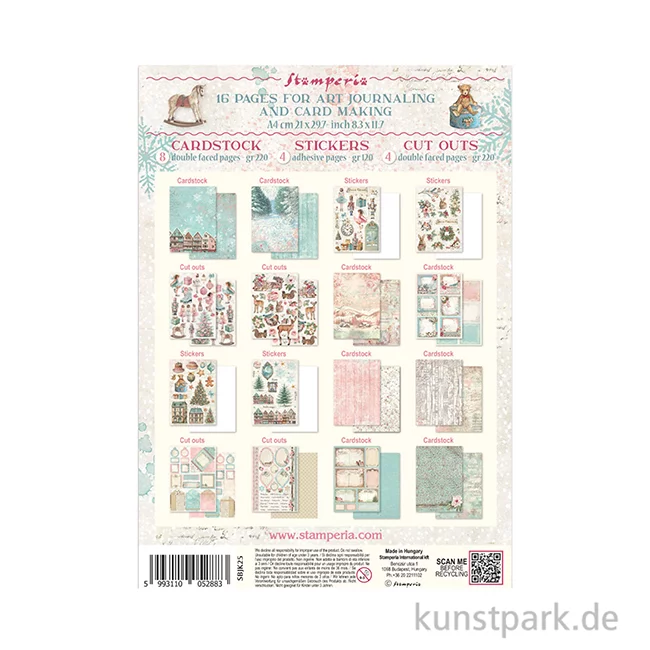 Artikelbild 2 des Artikels “Stamperia Junk Journal Set, 16 Blatt, A4 - Winter Magic “