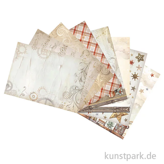 Artikelbild 2 des Artikels “Stamperia Reispapier Selection - Gear up for Christmas Backgrounds, A6 “