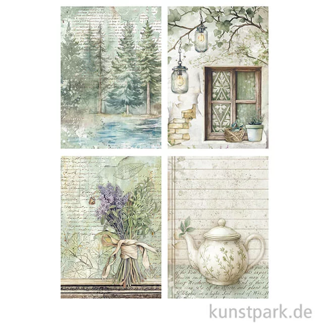 Artikelbild 2 des Artikels “Stamperia Reispapier Selection - Herbarium Silvae, 8 Blatt, A6 “