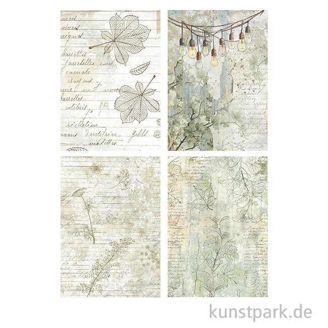 Artikelbild 2 des Artikels “Stamperia Reispapier Selection - Herbarium Silvae Backgrounds, A6 “