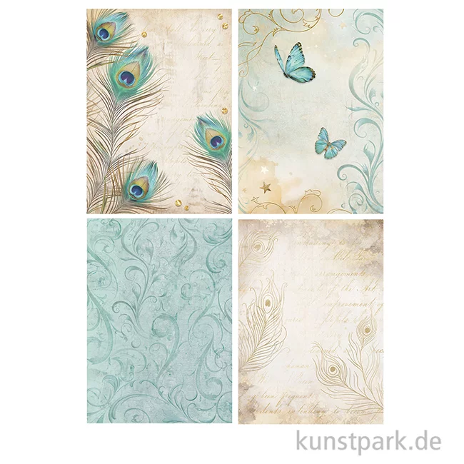 Artikelbild 2 des Artikels “Stamperia Reispapier Selection - Masquerade Backgrounds, A6 “