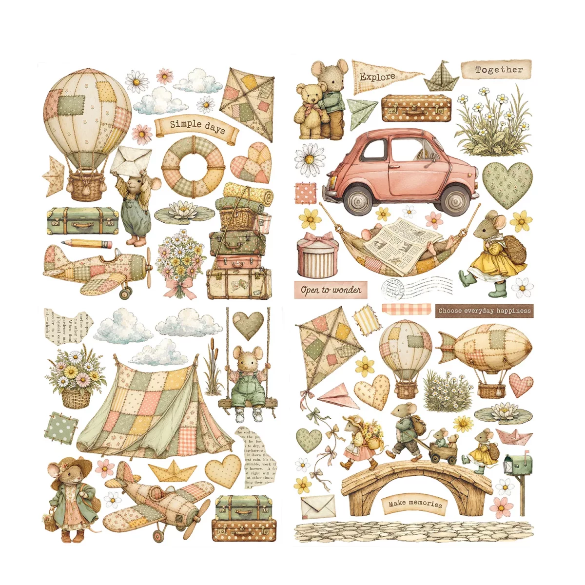 Artikelbild 2 des Artikels “Stamperia Rub On Transferfolien - Cozy Family, 6 Blatt “