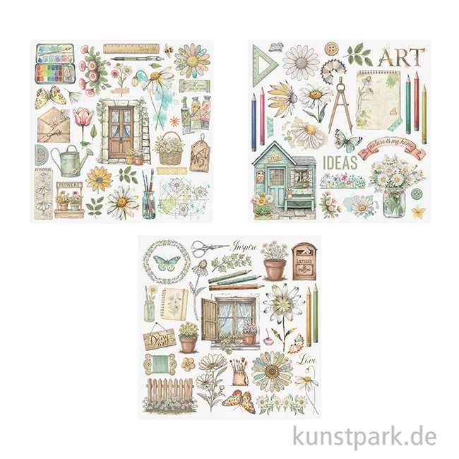 Artikelbild 2 des Artikels “Stamperia Rub On Transferfolien - Daisy Art, 6 Blatt “