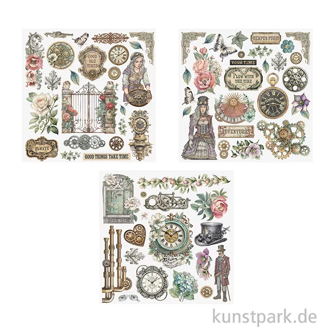 Artikelbild 2 des Artikels “Stamperia Rub On Transferfolien - Gardens of Time, 6 Blatt “